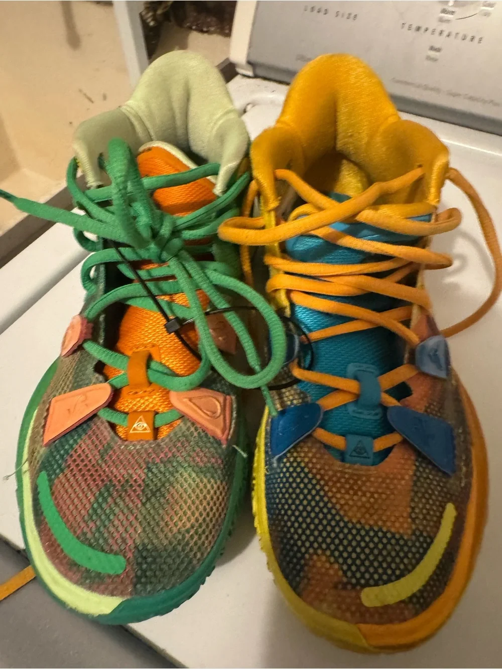Kids Colorblock Athletic Sneakers - Green & Yellow